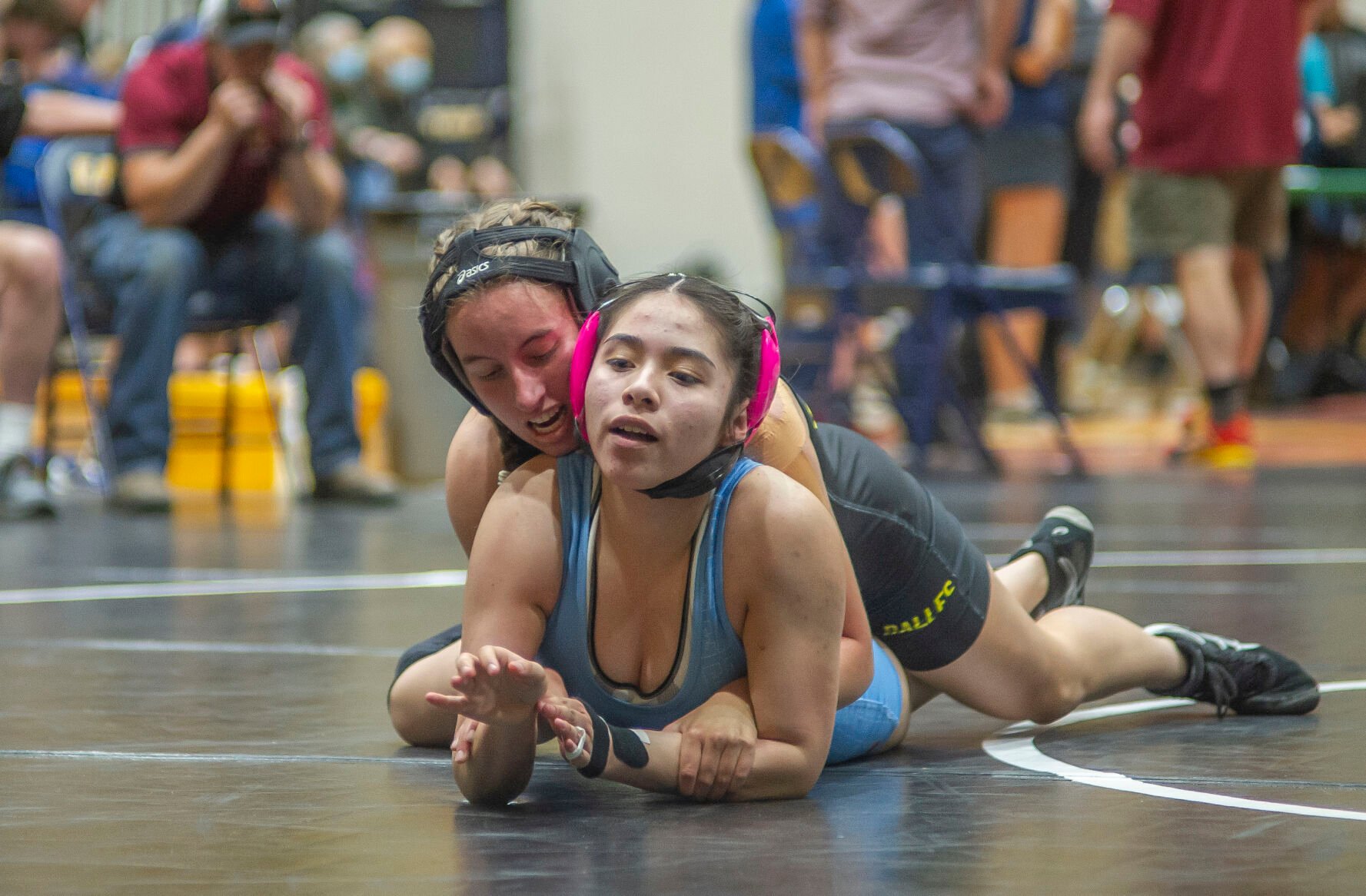Wrestling meet at Hood River Valley High School